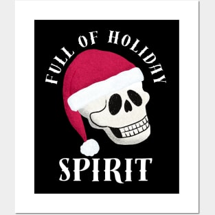 Holiday Spirit Skull Posters and Art